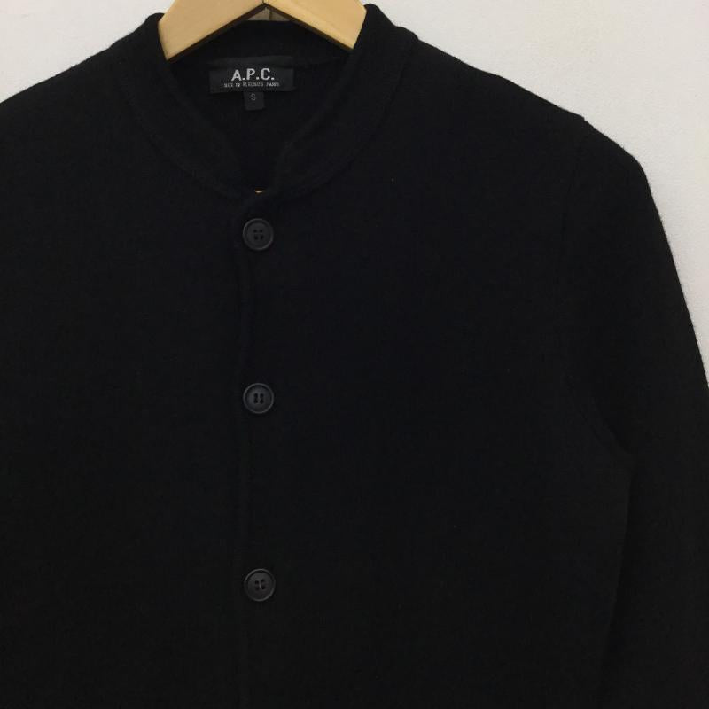 アーペーセー A.P.C. カーディガン 長袖 S 無地 黒 / ブラック /  メンズ USED 古着 中古 10140072