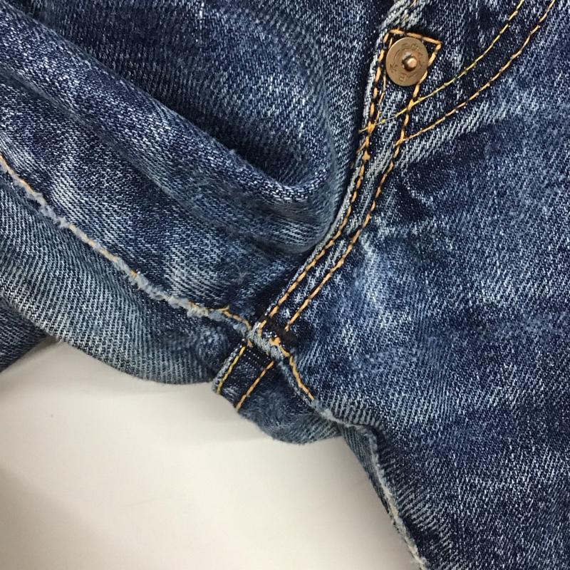 エヴィス EVISU パンツ デニム、ジーンズ デニムパンツ ワイドパンツ カジュアルパンツ 34 無地 インディゴ / インディゴ /  メンズ USED 古着 中古 10145534