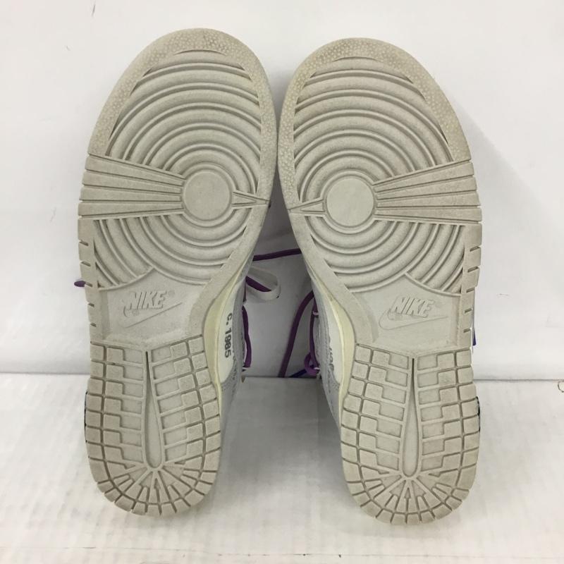 ナイキ NIKE スニーカー スニーカー DM1602-107 DUNK LOW OFF-WHITE 26cm 箱有 26.0cm ロゴ、文字 白 / ホワイト / X 灰 / グレー / X 紫 / パープル /  メンズ USED 古着 中古 10109884