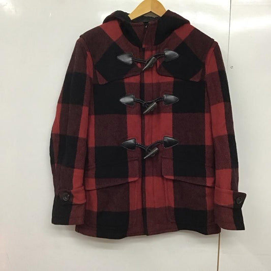 バーバリーブラックレーベル BURBERRY BLACK LABEL コート コート一般 ダッフルコート ショートコート アウター M チェック 黒 / ブラック / X 赤 / レッド /  メンズ USED 古着 中古 10144467