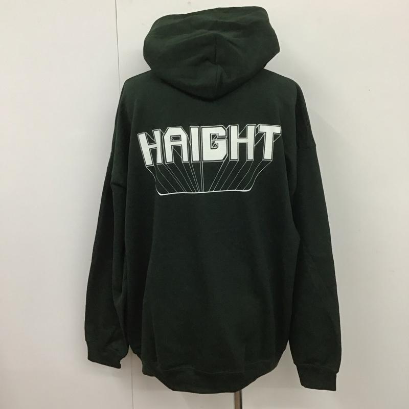 ヘイト HAIGHT パーカー 長袖 フーディ プルオーバー XXL ロゴ、文字 X プリント 緑 / グリーン /  メンズ USED 古着 中古 10107859