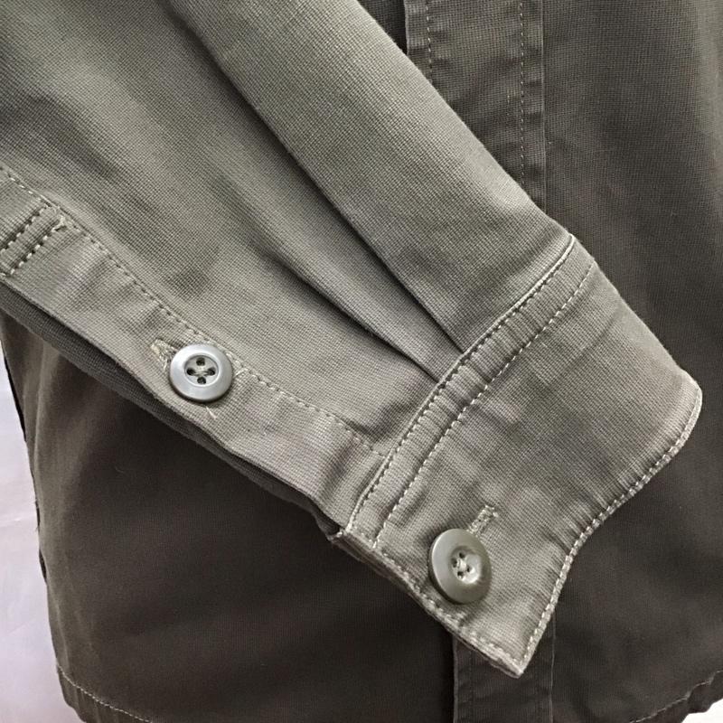 ナノユニバース nano・universe シャツ、ブラウス 長袖 NUC61SH0220DS ミリタリーシャツ S 無地 カーキ / カーキ /  メンズ USED 古着 中古 10122626