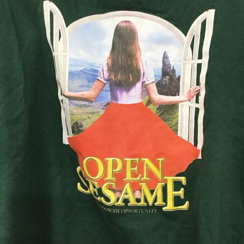 ビームス BEAMS Tシャツ 半袖 半袖カットソー プリントTシャツ クルーネックカットソー L プリント 緑 / グリーン /  メンズ USED 古着 中古 10132102