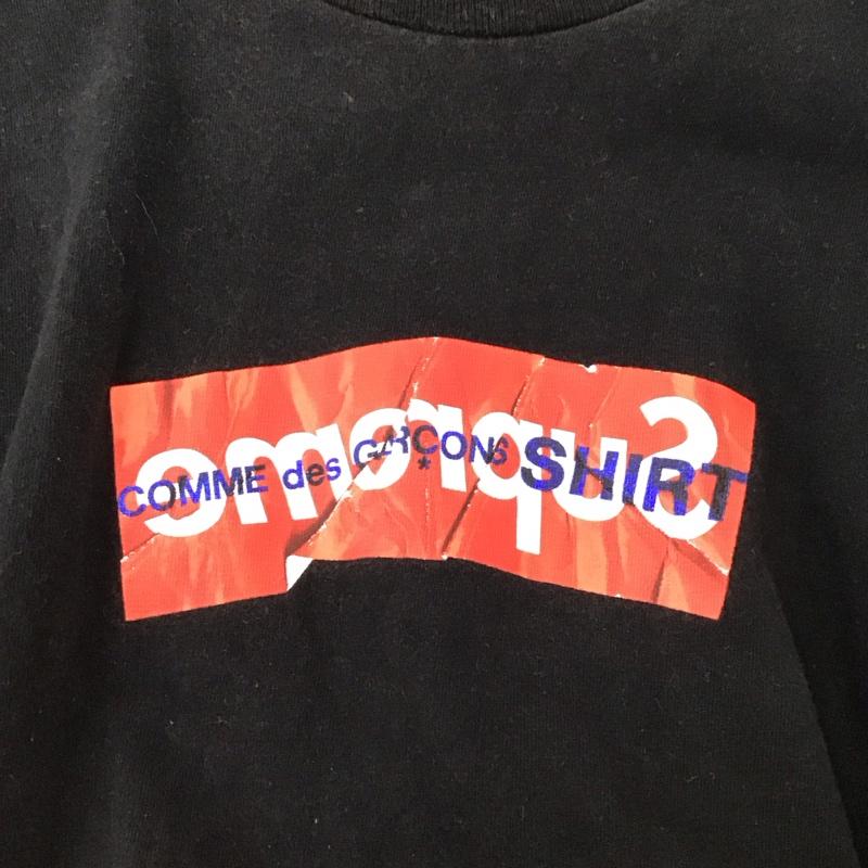 シュプリーム Supreme Tシャツ 半袖 17ss commedesgarcons shirt プリントTシャツ M ロゴ、文字 黒 / ブラック /  メンズ USED 古着 中古 10149589