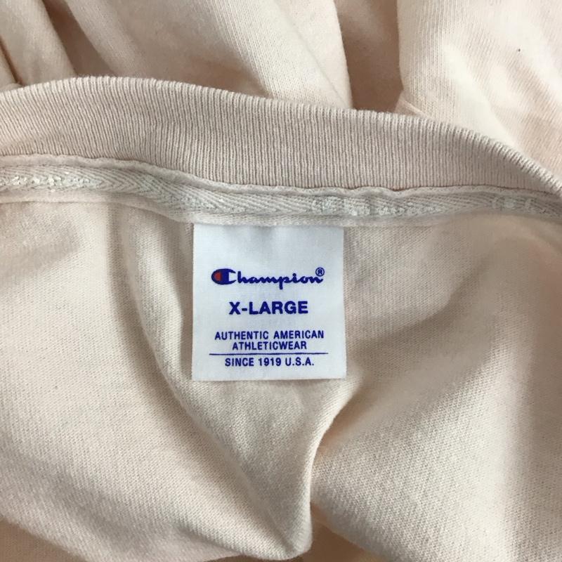 チャンピオン Campion Tシャツ 半袖 XL 無地 桃 / ピンク /  メンズ USED 古着 中古 10128326