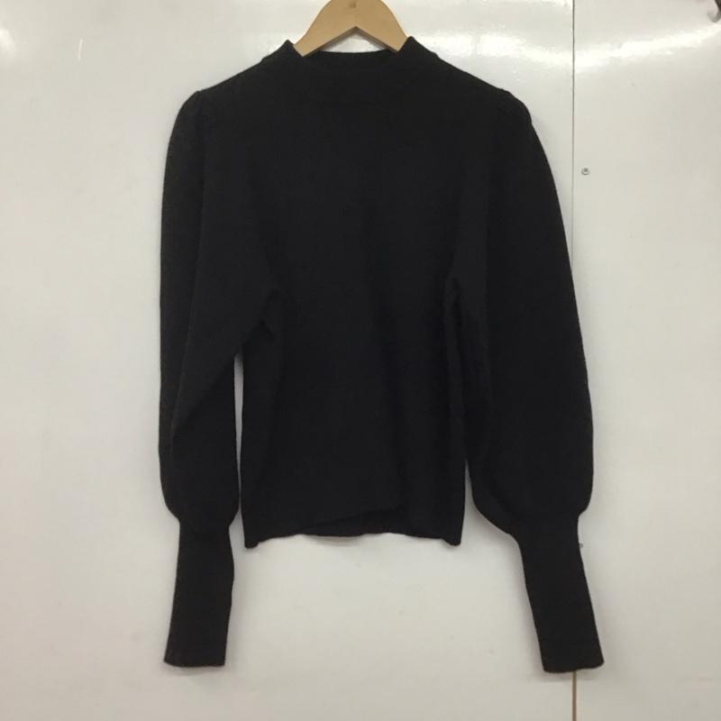 ザラ ZARA ニット、セーター 長袖 6254 128 800 モックネック M 無地 黒 / ブラック /  レディース USED 古着 中古 10143850