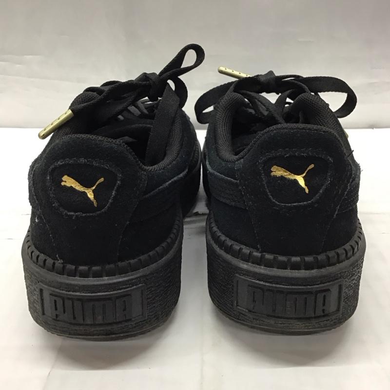 プーマ PUMA スニーカー スニーカー 365830-01 スウェード プラットフォーム 23cm 23.0cm ロゴ、文字 黒 / ブラック /  レディース USED 古着 中古 10115651