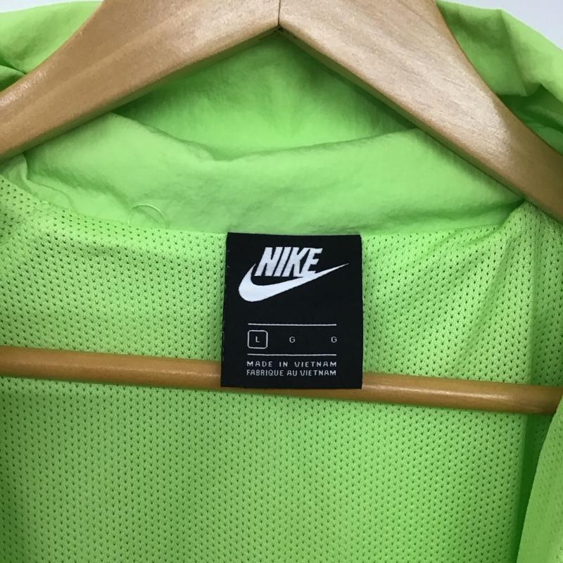 ナイキ NIKE ジャケット、上着 ジャケット、ブレザー da2493-399 ハーフジップフーディ ナイロンジャケット L ロゴ、文字 緑 / グリーン /  メンズ USED 古着 中古 10132579