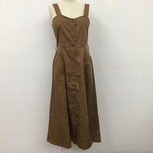 ダズリン dazzlin ワンピース ロングスカート 021950302301 フロントボタンマキシジャンスカ FREE 無地 茶 / ブラウン /  レディース USED 古着 中古 10107575