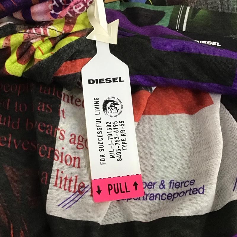 ディーゼル DIESEL カットソー 半袖 S  マルチカラー / マルチカラー /  レディース USED 古着 中古 10139762