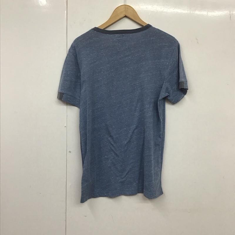 ディーゼル DIESEL Tシャツ 半袖 半袖カットソー 無地Tシャツ クルーネックカットソー S ロゴ、文字 水色 / ライトブルー /  メンズ USED 古着 中古 10132415