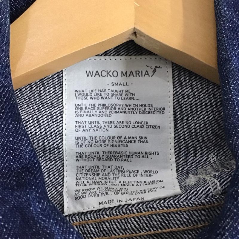 ワコマリア WACKO MARIA ジャケット、上着 ジャケット、ブレザー デニムジャケット Gジャン アウター カジュアルジャケット S ロゴ、文字 インディゴ / インディゴ /  メンズ USED 古着 中古 10131513