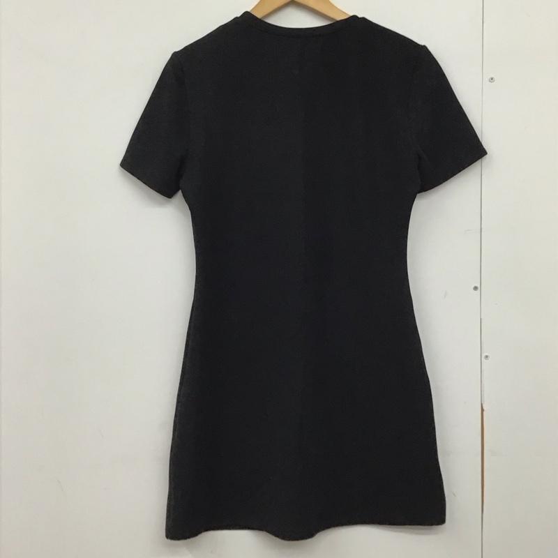 ザラ ZARA ワンピース ミニスカート L 無地 黒 / ブラック /  レディース USED 古着 中古 10150545