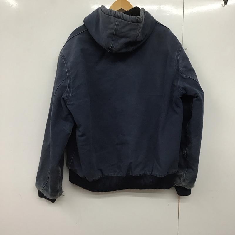 カーハート Carhartt ジャケット、上着 ジャンパー、ブルゾン ジップアップジャケットパーカー アウター 古着 00s L ロゴ、文字 インディゴ / インディゴ /  メンズ USED 古着 中古 10142442