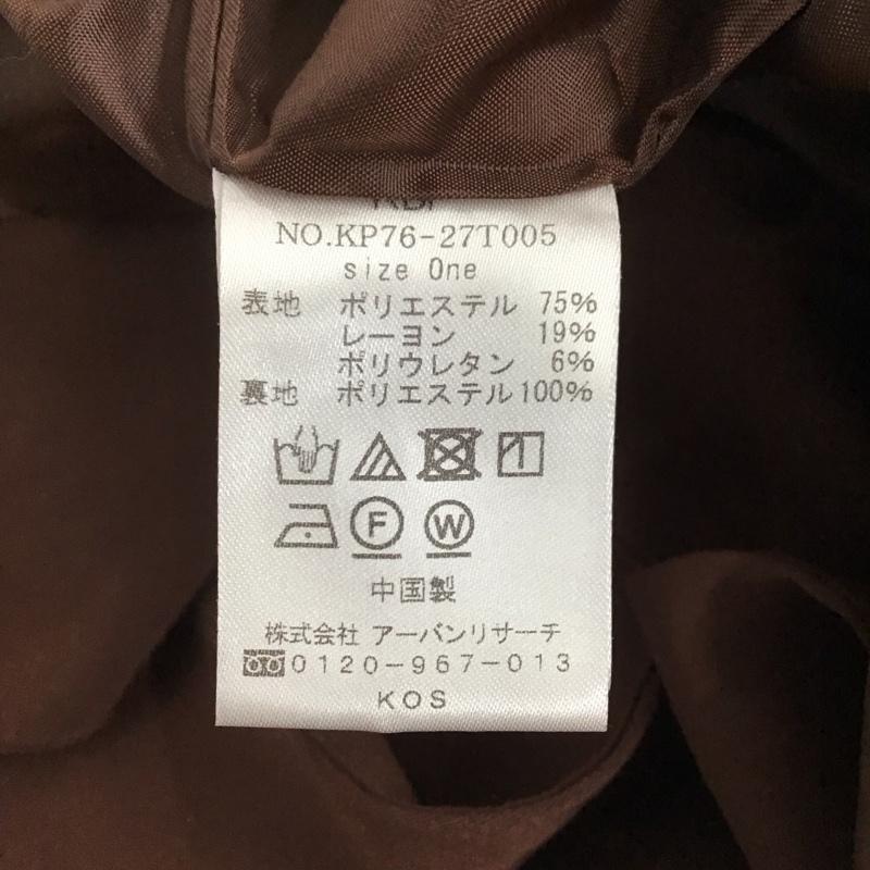 ケービーエフ KBF ジャケット、上着 ジャケット、ブレザー KP76-27T005 ノーカラーギャザーロングジャケットコート ONE SIZE 無地 茶 / ブラウン /  レディース USED 古着 中古 10142247