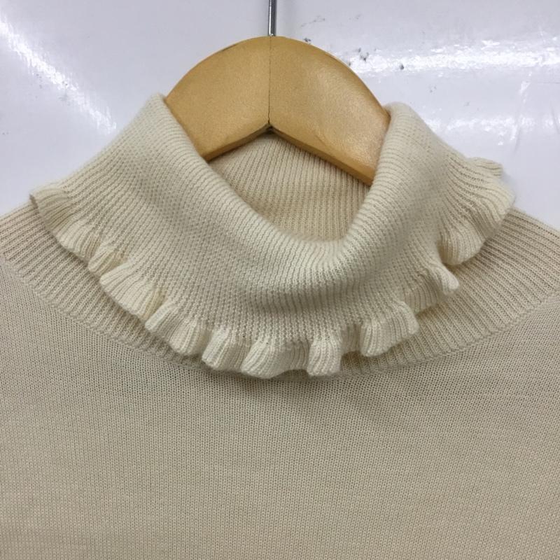 ラルフローレン RALPHLAUREN ニット、セーター 長袖 長袖ニットカットソー フリルカラーカットソー 160cm 無地 アイボリー / アイボリー /  ガールズ USED 古着 中古 10110310