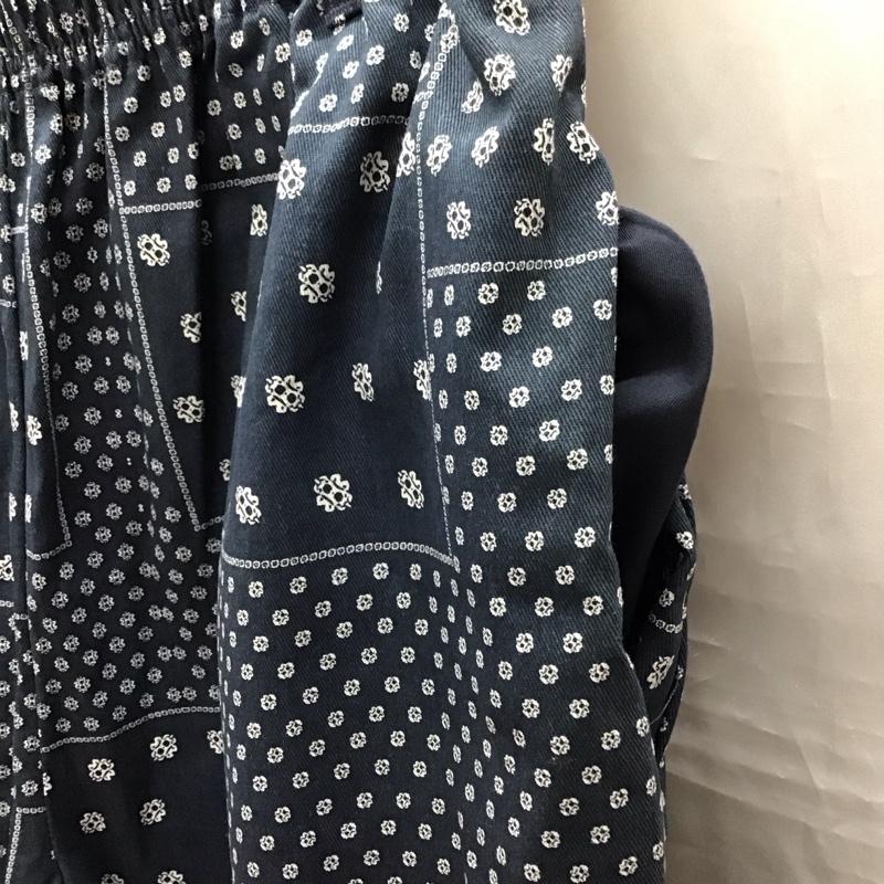 インヘリット INHERIT パンツ ワークパンツ、ペインターパンツ ワイドパンツ カジュアルパンツ ワークパンツ L 総柄 紺 / ネイビー /  メンズ USED 古着 中古 10113900