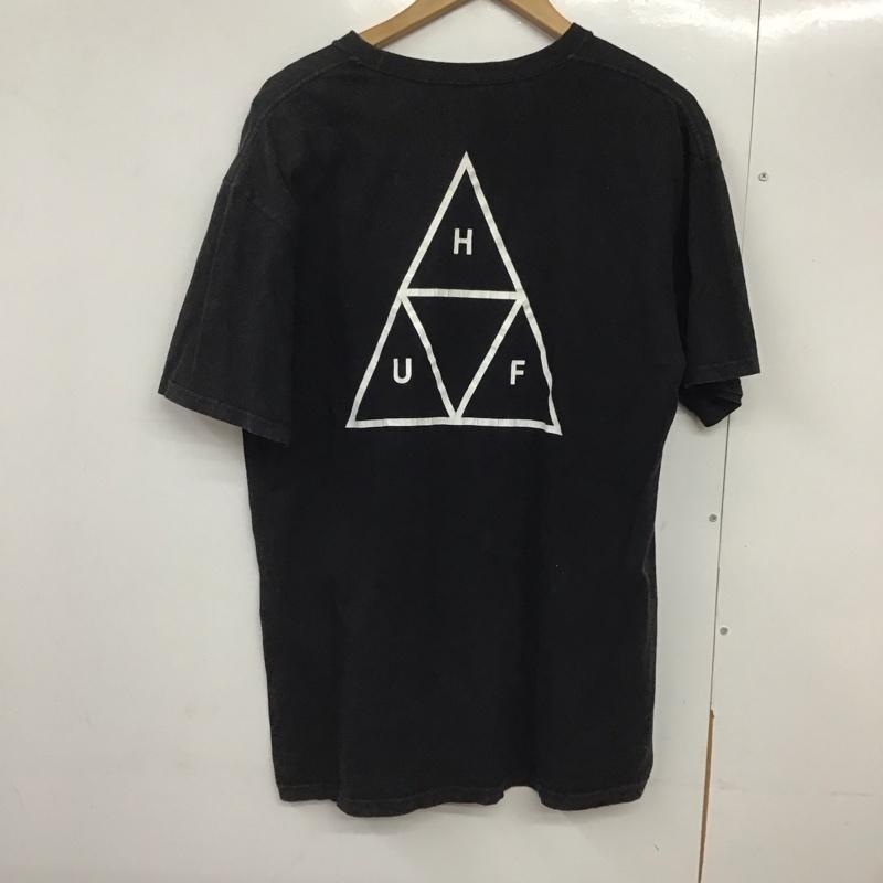 ハフ HUF Tシャツ 半袖 半袖カットソー プリントTシャツ クルーネックカットソー L ロゴ、文字 黒 / ブラック /  メンズ USED 古着 中古 10142881