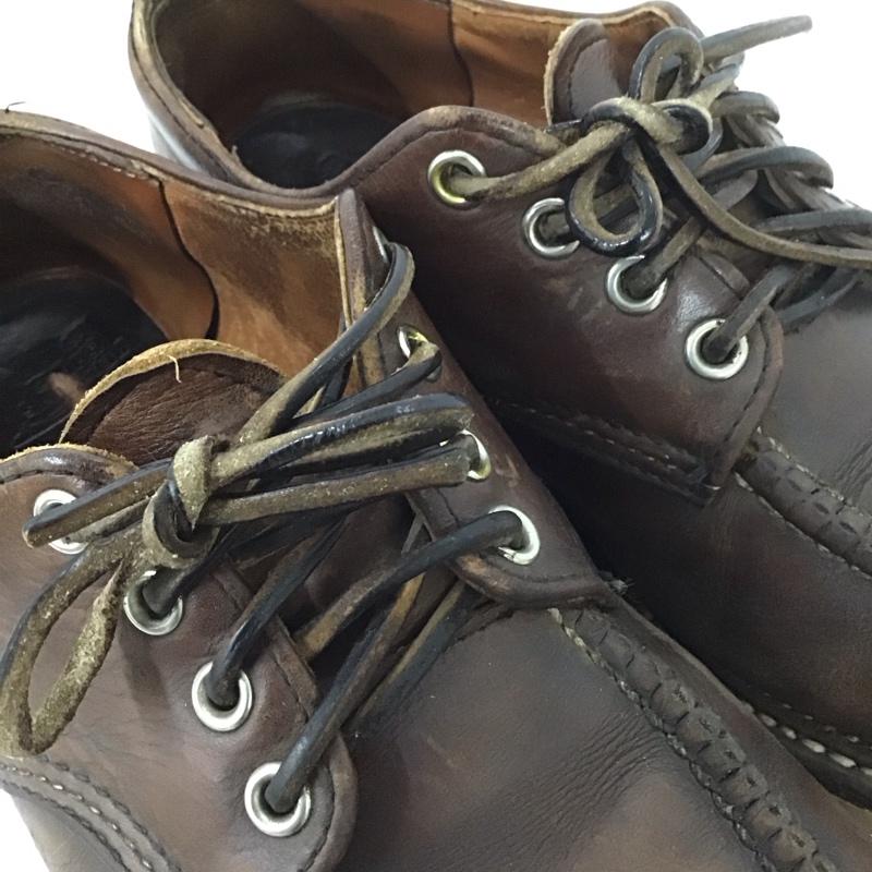 レッドウィング RED WING 革靴 革靴 8109 Work Oxford ワークオックスフォード 26.5cm モックトゥ US：8.5 無地 茶 / ブラウン /  メンズ USED 古着 中古 10111500
