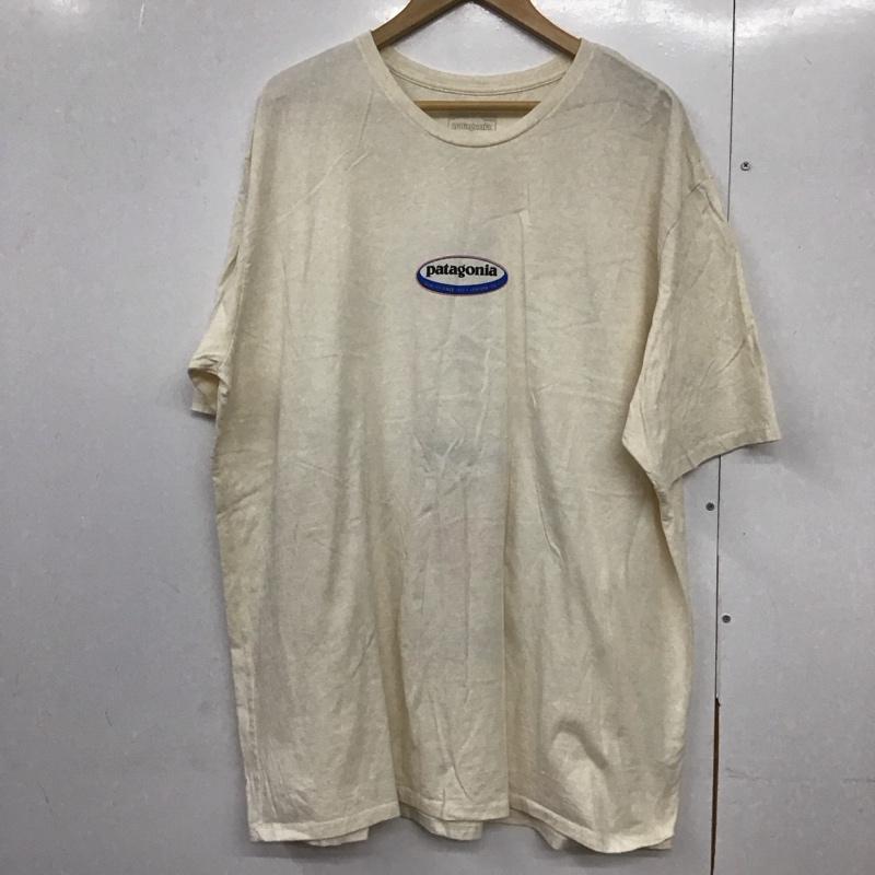 パタゴニア patagonia Tシャツ 半袖 XL ロゴ、文字 X プリント アイボリー / アイボリー /  メンズ USED 古着 中古 10143300