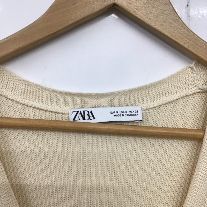 ザラ ZARA ベスト ベスト ロングベスト ノースリーブニットベスト S 無地 オフホワイト / オフホワイト /  レディース USED 古着 中古 10134328