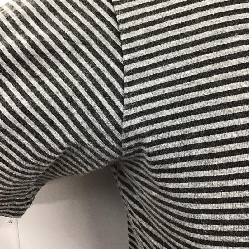 サタデーズサーフニューヨークシティー SATURDAYS SURF NYC Tシャツ 半袖 半袖カットソー プリントTシャツ クルーネックカットソー XS ボーダー柄 灰 / グレー /  メンズ USED 古着 中古 10113140