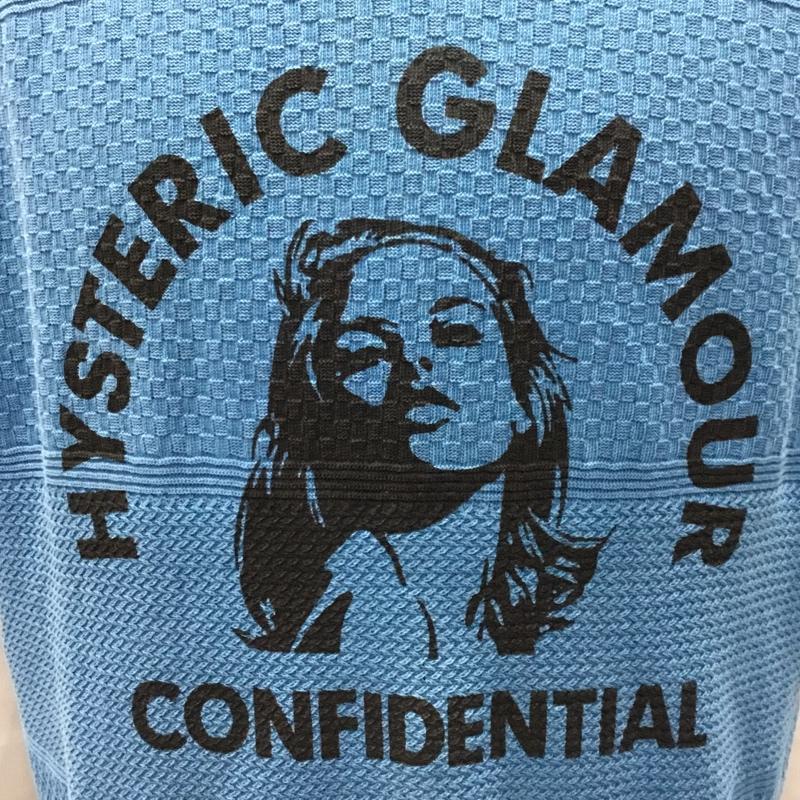 ヒステリックグラマー HYSTERIC GLAMOUR カットソー 半袖 半袖カットソー プリントTシャツ クルーネックカットソー L プリント 青 / ブルー /  メンズ USED 古着 中古 10115218