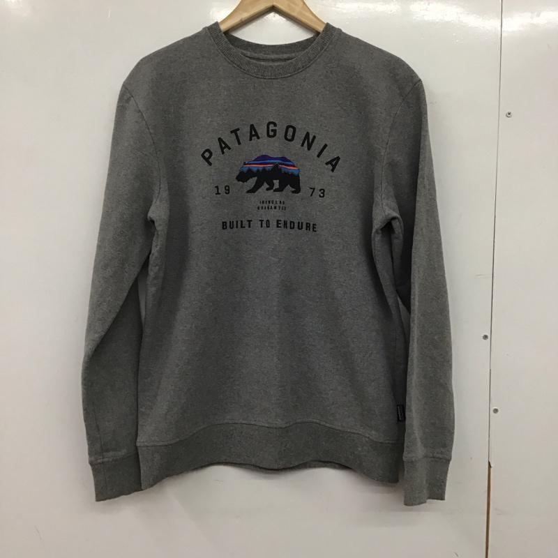 パタゴニア patagonia トレーナー 長袖 長袖トレーナー スウェット クルーネック プルオーバー S プリント 灰 / グレー /  メンズ USED 古着 中古 10145025