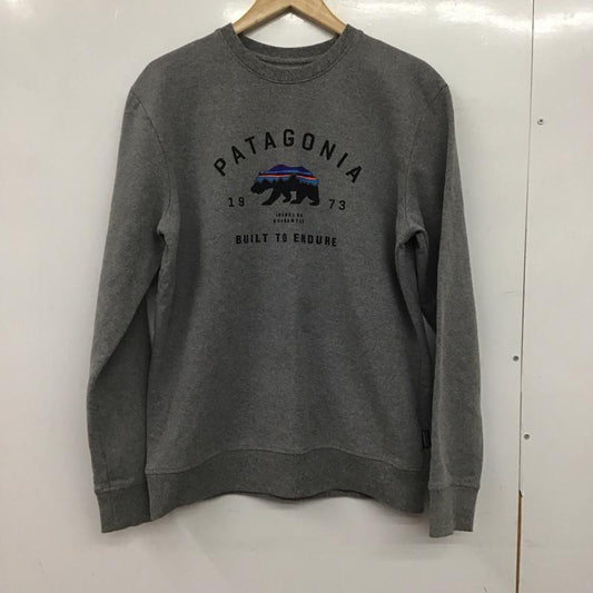 パタゴニア patagonia トレーナー 長袖 長袖トレーナー スウェット クルーネック プルオーバー S プリント 灰 / グレー /  メンズ USED 古着 中古 10145025