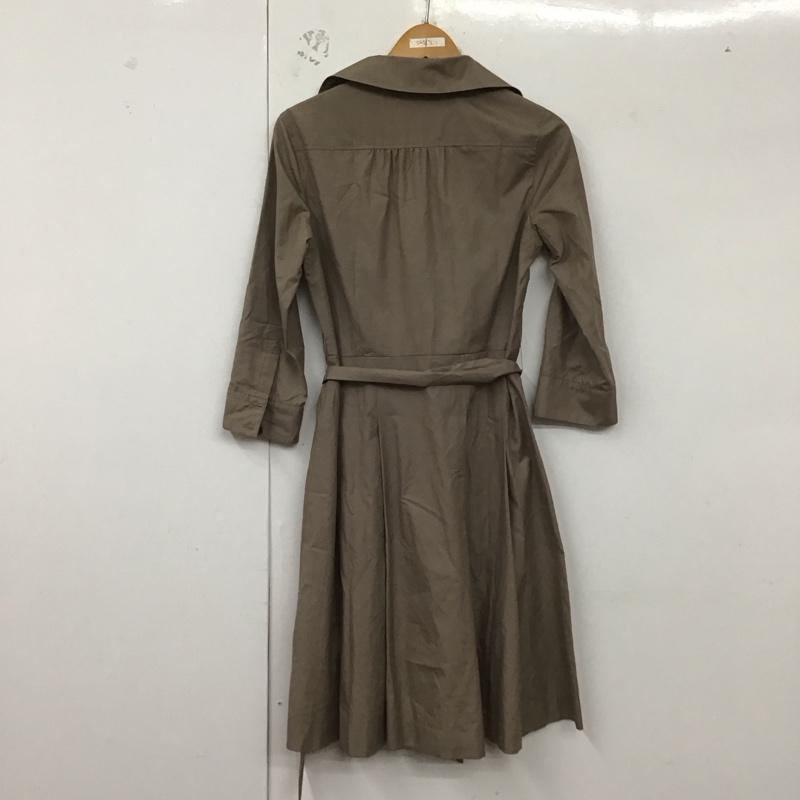 ミッシェル・クラン MICHEL KLEIN ワンピース ひざ丈スカート 38 無地 ベージュ / ベージュ /  レディース USED 古着 中古 10129825