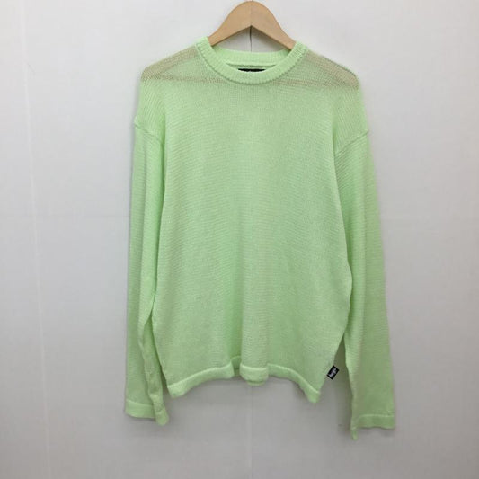 ステューシー STUSSY ニット、セーター 長袖 Light Sensitive Sweater M 無地 薄緑 / ライトグリーン /  メンズ USED 古着 中古 10138534