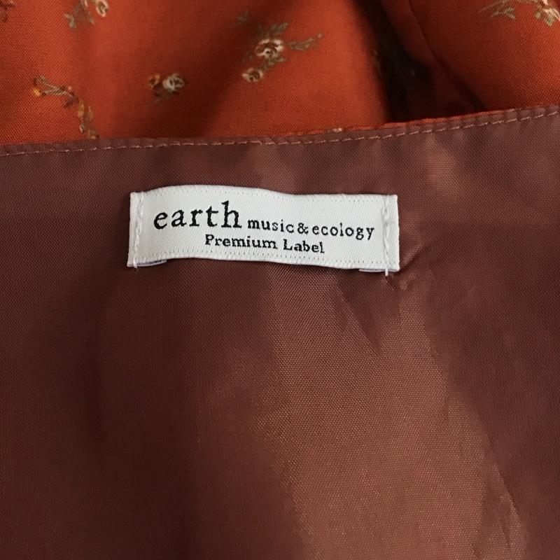 アースミュージックアンドエコロジー earth music&ecology ワンピース ひざ丈スカート 10186H20000 カシュクールフラワーワンピース FREE 花柄 橙 / オレンジ /  レディース USED 古着 中古 10115888