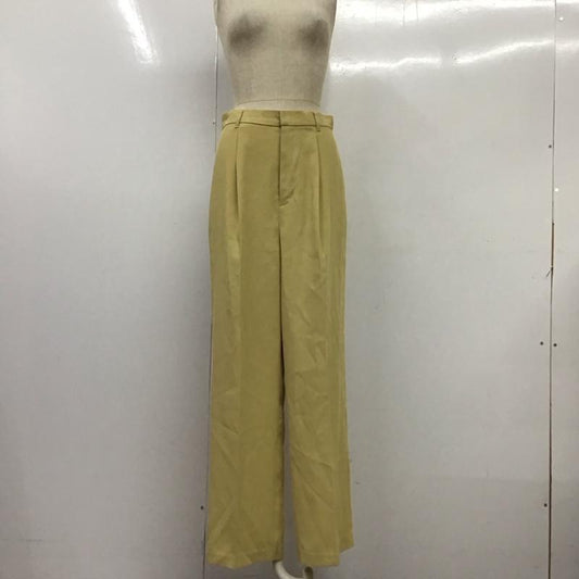 ケービーエフ KBF パンツ スラックス KB15-24D170 ワンタックスラックス 38 無地 黄 / イエロー /  レディース USED 古着 中古 10117739