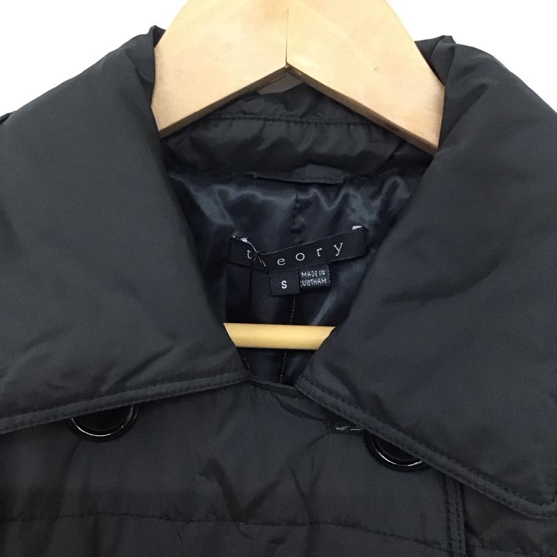 セオリー theory ジャケット、上着 ジャケット、ブレザー ロングジャケット アウター ロングコート ナイロンジャケット S 無地 黒 / ブラック /  レディース USED 古着 中古 10145152