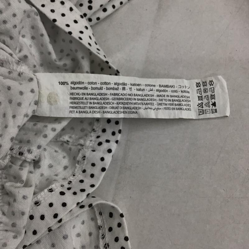 ザラ ZARA カットソー 半袖 L ドット 白 / ホワイト /  レディース USED 古着 中古 10140629