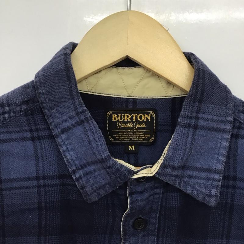 バートン BURTON シャツ、ブラウス 長袖 長袖シャツ チェックシャツ カラーシャツ M チェック 青 / ブルー /  メンズ USED 古着 中古 10145312