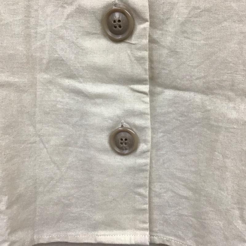 ナイスクラップ NICE CLAUP カットソー 半袖 半袖シャツカットソー ノーカラーシャツ 前開きシャツ FREE 無地 ベージュ / ベージュ /  レディース USED 古着 中古 10110899