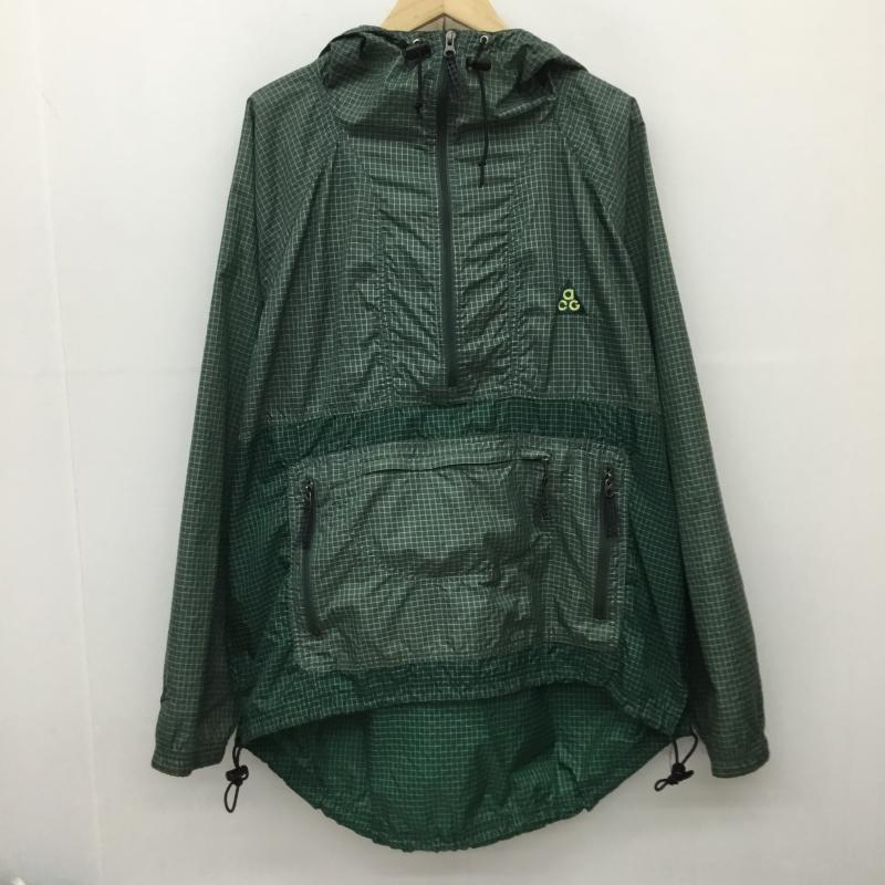 ナイキ エィシージー NIKE ACG ジャケット、上着 ジャケット、ブレザー F40104SCI アノラックジャケット　パーカー L チェック 緑 / グリーン /  メンズ USED 古着 中古 10143873