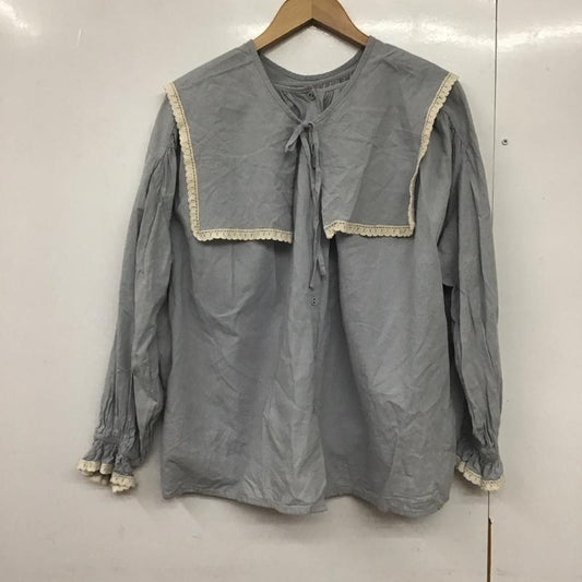 サマンサモスモス Samansa Mos2 シャツ、ブラウス 長袖 FREE 無地 水色 / ライトブルー /  レディース USED 古着 中古 10144000