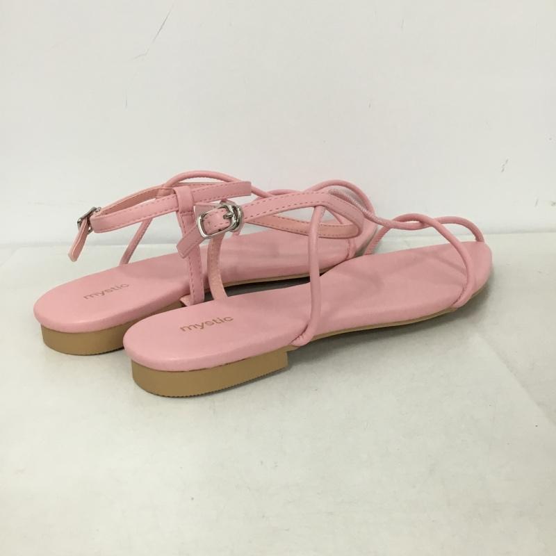 ミスティック mystic サンダル サンダル ストラップフラットサンダル 38 箱有 無地 桃 / ピンク /  レディース USED 古着 中古 10146269