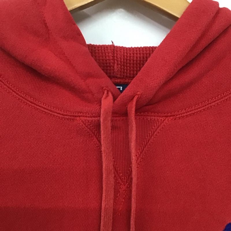 ポロバイラルフローレン Polo by RALPH LAUREN パーカー 長袖 長袖パーカー プルオーバーパーカー スウェット LL ロゴ、文字 赤 / レッド /  メンズ USED 古着 中古 10144485
