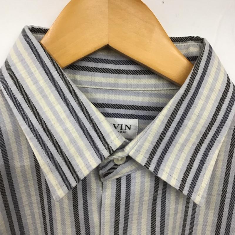 ランバン LANVIN シャツ、ブラウス 長袖 長袖シャツ ストライプシャツ カラーシャツ L ストライプ マルチカラー / マルチカラー /  メンズ USED 古着 中古 10128645