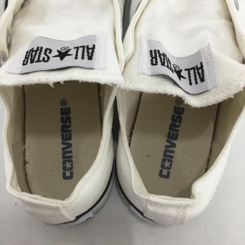 コンバース CONVERSE スニーカー スニーカー 1C239 ALL STAR SLIP III OX スリッポン 24cm 24.0cm ロゴ、文字 白 / ホワイト /  レディース USED 古着 中古 10150246