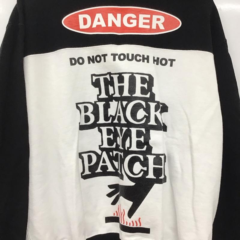 ブラックアイパッチ Black eye patch トレーナー 長袖 長袖トレーナー スウェット クルーネック プルオーバー M ロゴ、文字 白 / ホワイト / X 黒 / ブラック / X 赤 / レッド /  メンズ USED 古着 中古 10145708