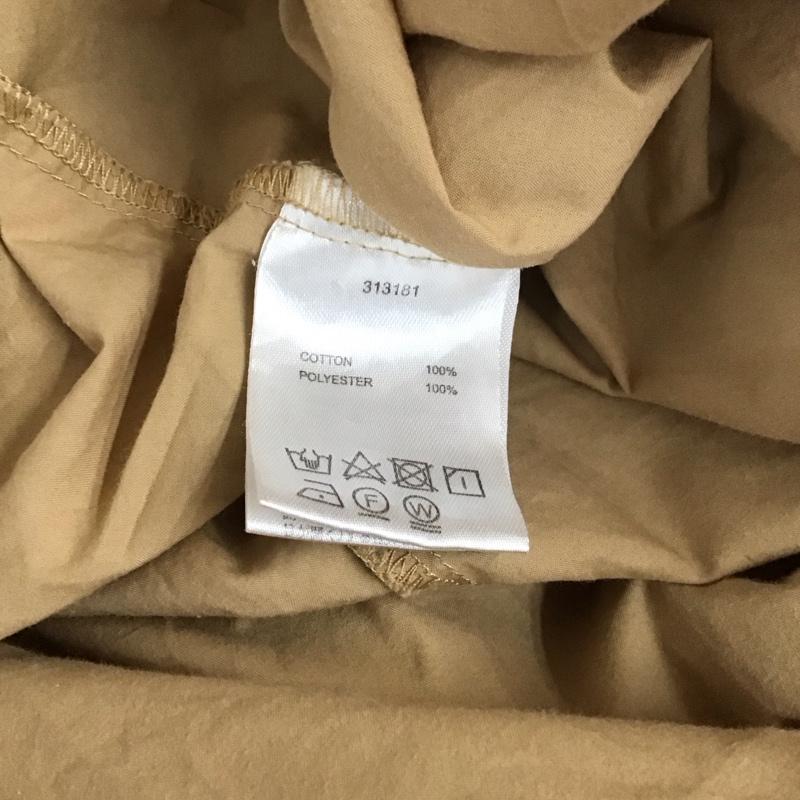 ダブルクローゼット w closet ワンピース ロングスカート 長袖シャツワンピース ノーカラーシャツワンピース ロングワンピース フレアスカート ワンポイント 茶 / ブラウン /  レディース USED 古着 中古 10113822