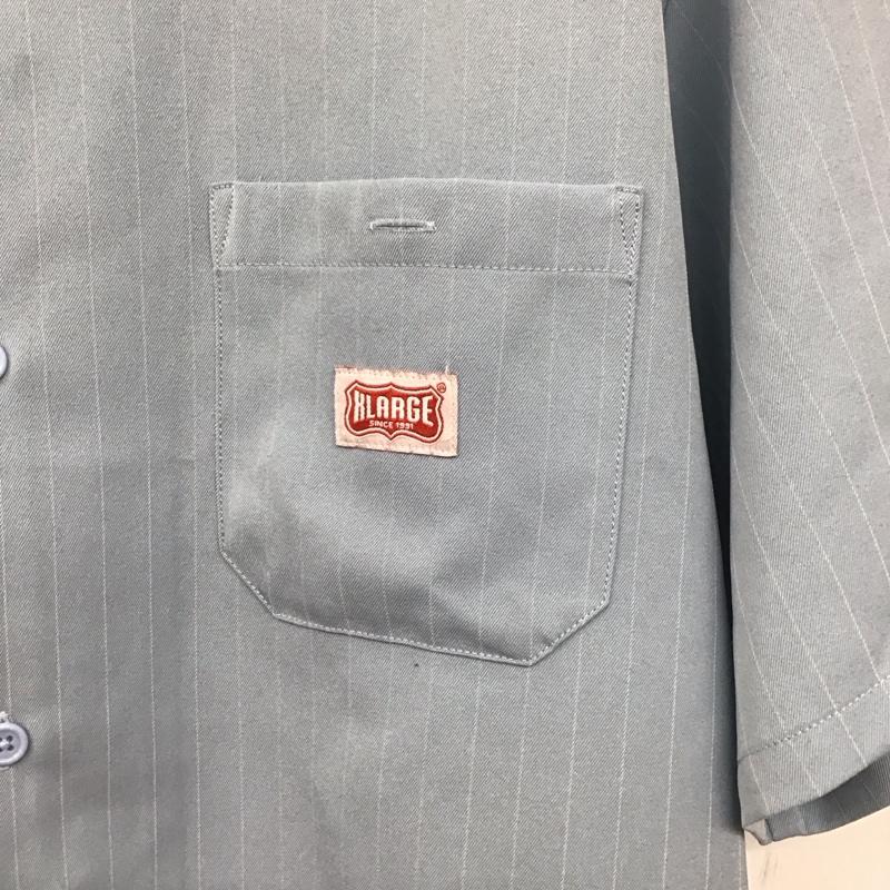 エクストララージ XLARGE シャツ、ブラウス 半袖 半袖シャツ ストライプシャツ ボーリングシャツ XL ストライプ 水色 / ライトブルー /  メンズ USED 古着 中古 10147805
