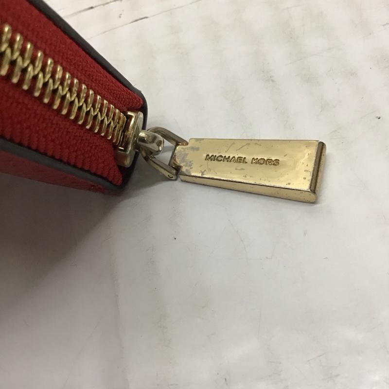 マイケルコース MICHAEL KORS 財布 長財布 ラウンドファスナー ロゴ、文字 赤 / レッド /  レディース USED 古着 中古 10118896