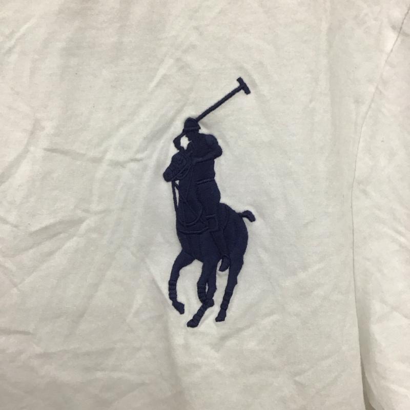 ポロラルフローレン POLO RALPH LAUREN Tシャツ 半袖 半袖カットソー プリントTシャツ クルーネックカットソー L ロゴ、文字 白 / ホワイト /  メンズ USED 古着 中古 10130735