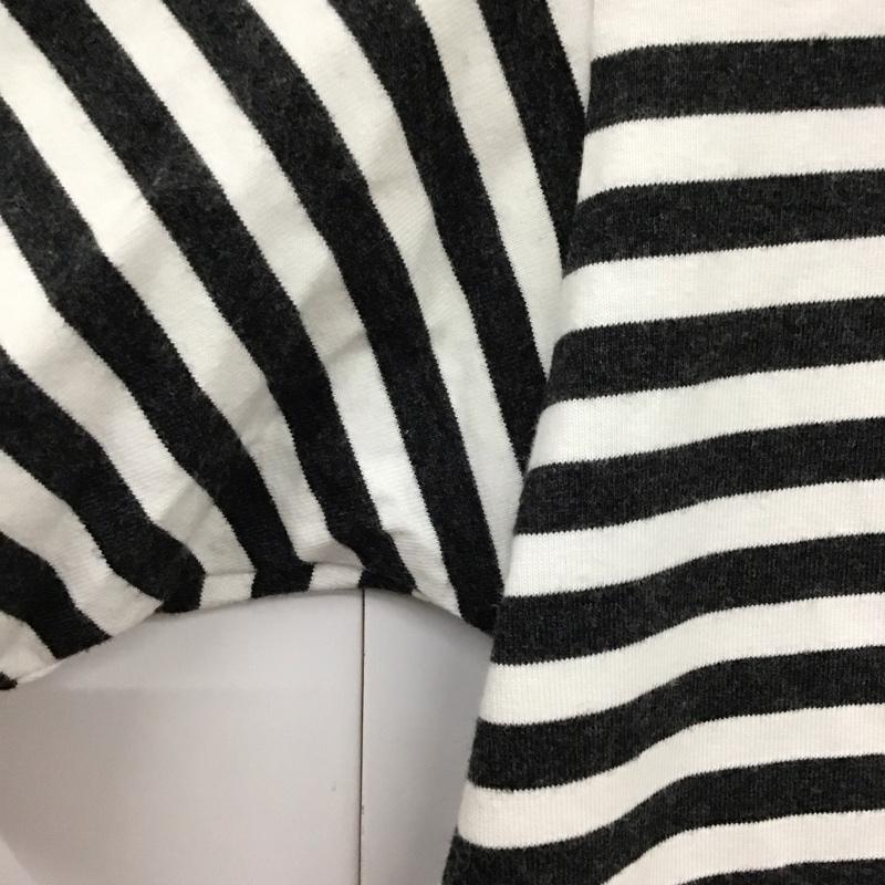 ザノースフェイス THE NORTH FACE Tシャツ 半袖 nt32137 Tシャツ プリントTシャツ 半袖カットソー L ボーダー柄 白 / ホワイト / X 灰 / グレー /  メンズ USED 古着 中古 10129887