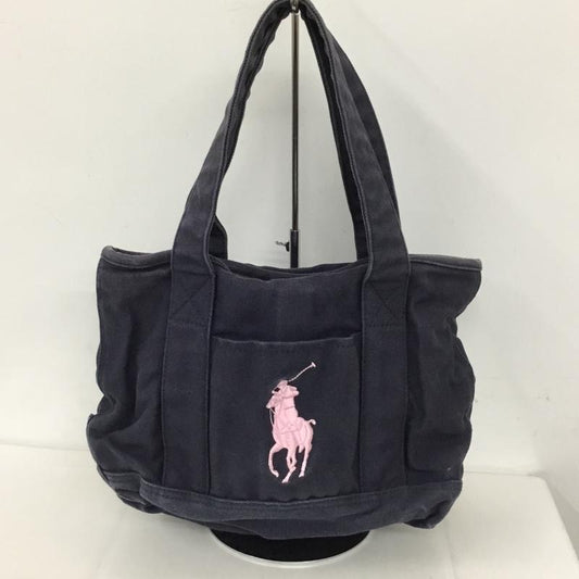 ポロラルフローレン POLO RALPH LAUREN トートバッグ トートバッグ ビッグポニー ワンポイント 紺 / ネイビー / X 桃 / ピンク /  メンズ USED 古着 中古 10128846